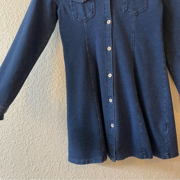 Splendid Girls Denim Shirt Dress Size 10 - Picture 3 of 7